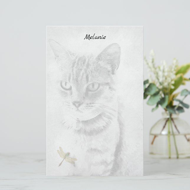 Katt- och Dragonfly Stationery Brevpapper (Skapare uppladdad)
