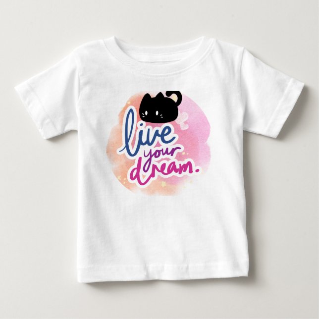 katt och dröm design t-shirt (Framsida)