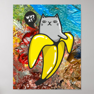 Katt och färg poster