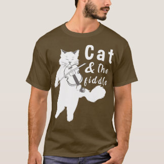 Katt och Fiddle-katten som spelar fiolin T Shirt
