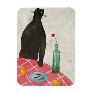 Katt och fisk magnet
