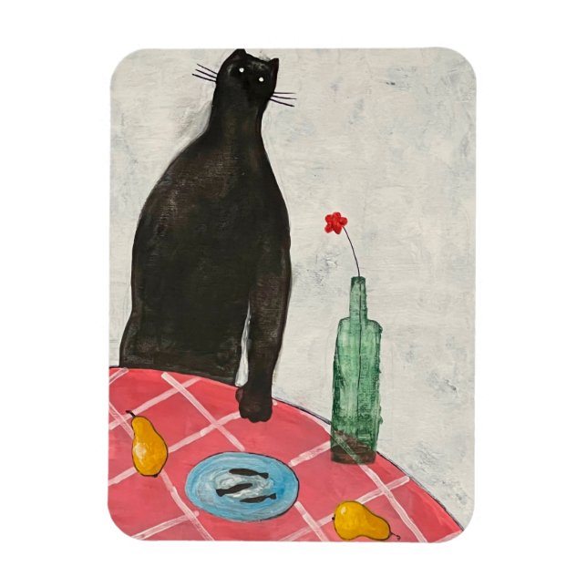 Katt och fisk magnet (Vertikal)