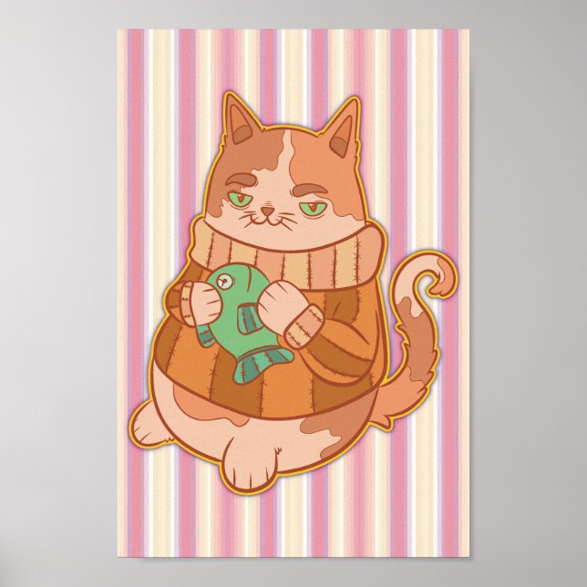 Katt och fisk poster (Framsidan)