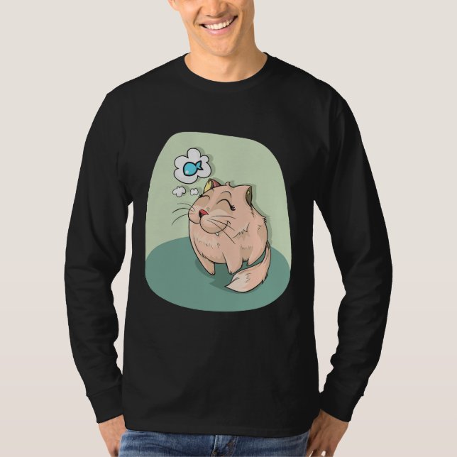 Katt och fisk t shirt (Framsida)