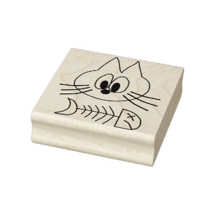 Katt- och fiskben stämpel
