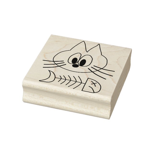 Katt- och fiskben stämpel (Stämpel)
