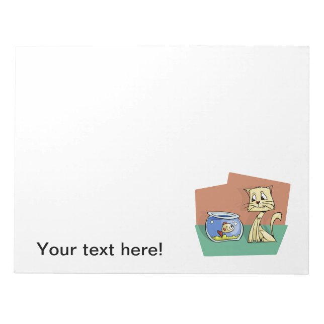 Katt- och fiskbunkeclipart anteckningsblock (Framsida)