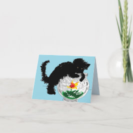 Katt- och fiskekort för anteckningskort