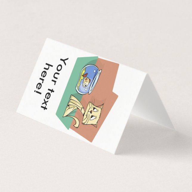 Katt- och fiskskålskläder kort (Framsida)