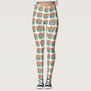 Katt- och fiskskålskläder leggings