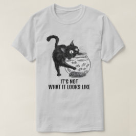 Katt- och fiskunisex t shirt