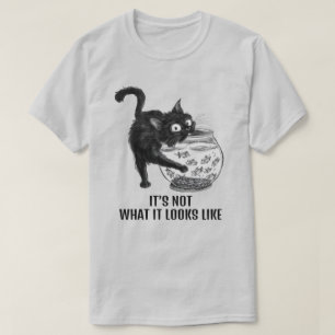 Katt- och fiskunisex t shirt