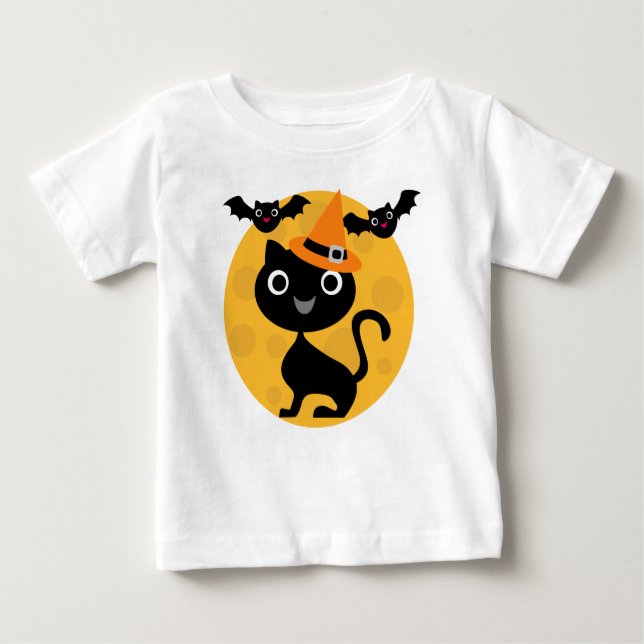 Katt och Fladdermöss Halloween T-shirts och presen (Framsida)