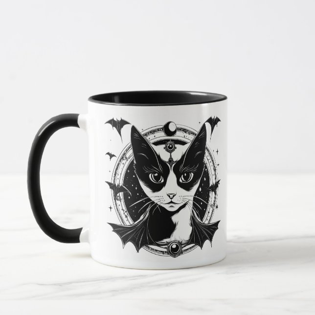 Katt och Fladdermus I Mugg (Vänster)