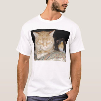 Katt och försökskanin tee