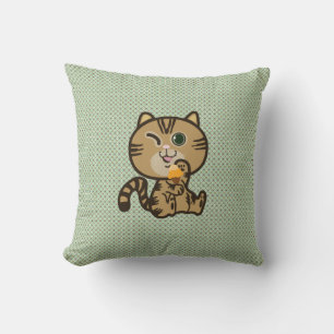 Katt- och glass kudde