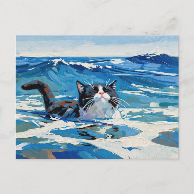 Katt Och Havet (#3) Vykort (Framsida)