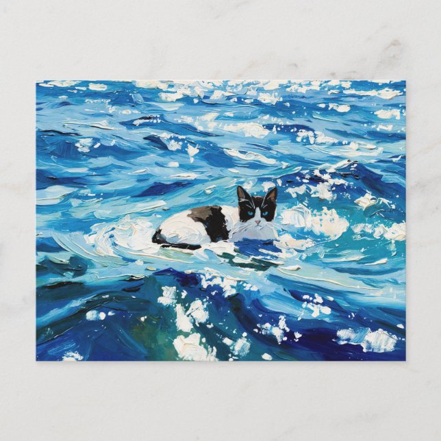 Katt Och Havet (#5) Vykort (Framsida)