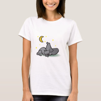Katt- och häxahattHalloween design T Shirt