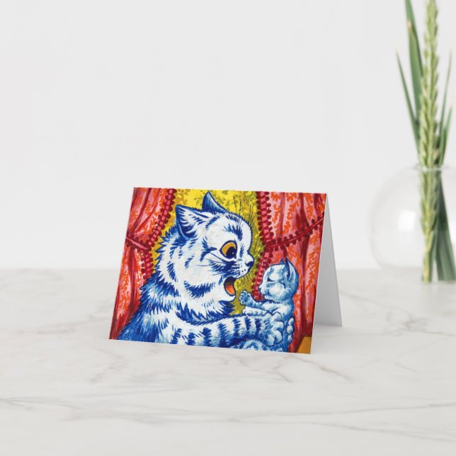 Katt och hennes kittens inbjudan (Framsida)