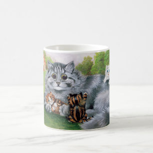Katt och hennes kittens, Louis Wain Kaffemugg