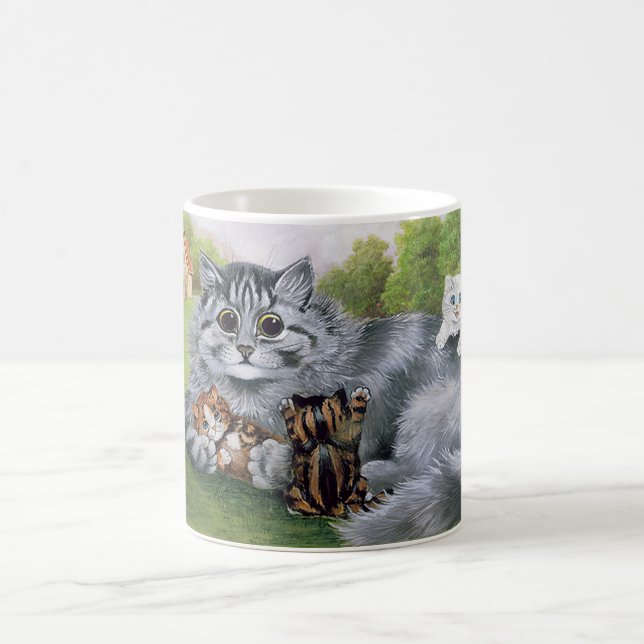 Katt och hennes kittens, Louis Wain Kaffemugg (Center)