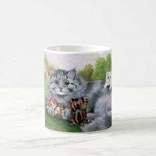 Katt och hennes kittens, Louis Wain Kaffemugg
