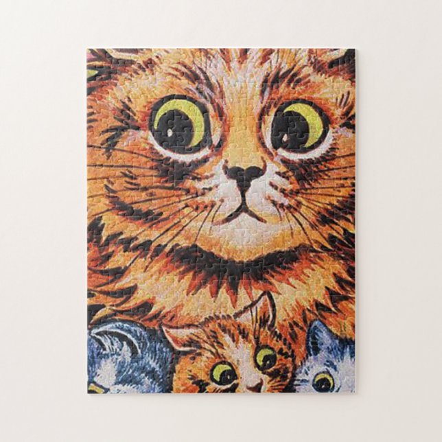 Katt och hennes kittens Louis Wain Pussel (Vertikal)