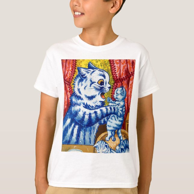 Katt och hennes kittens t shirt (Framsida)