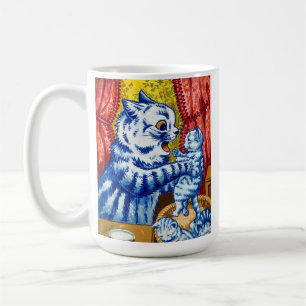 Katt och hennes ungar kaffemugg