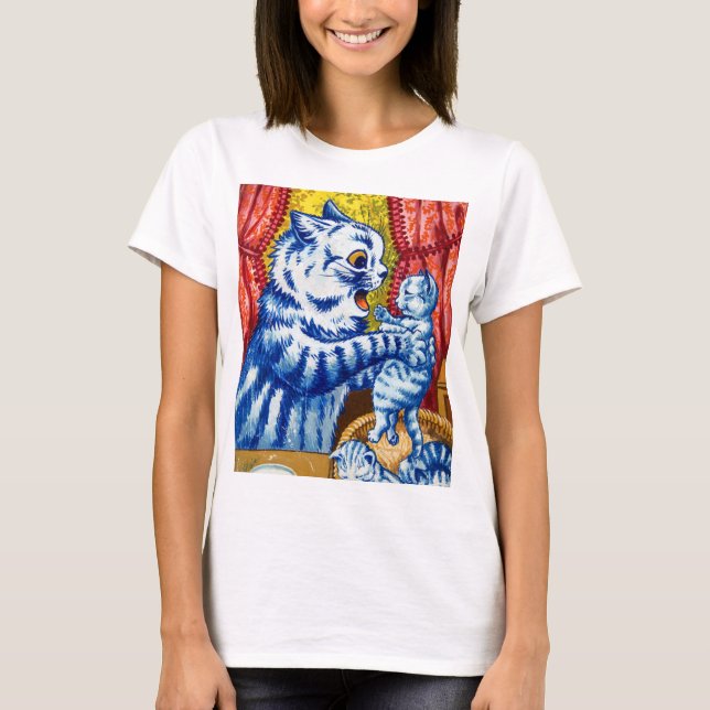 Katt och hennes ungar t shirt (Framsida)