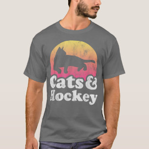 Katt och Hockey Manar eller Katt och hockey för kv T Shirt