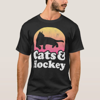 Katt och Hockey Manar eller Women's Cat and Hockey T Shirt