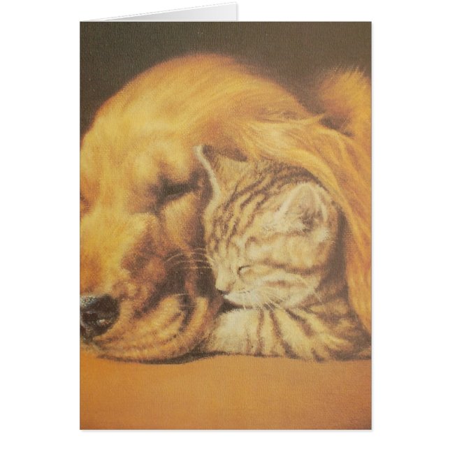 Katt och Hund Hälsningskort (Framsidan)