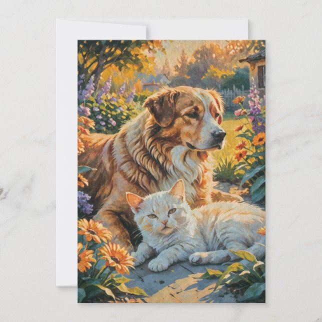 Katt och Hund Inbjudningar (Framsida)