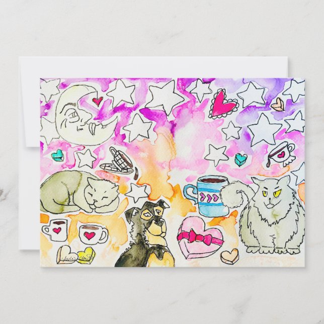 Katt och Hund Julkort (Framsida)