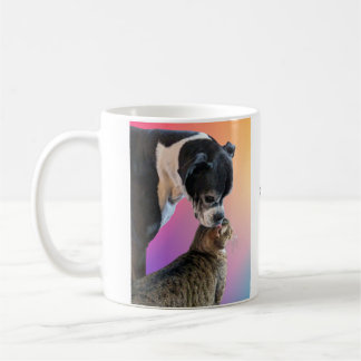 Katt och hund kaffemugg