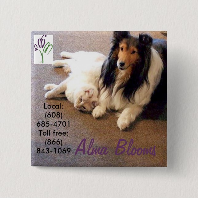 Katt och Hund Knapp (Framsida)