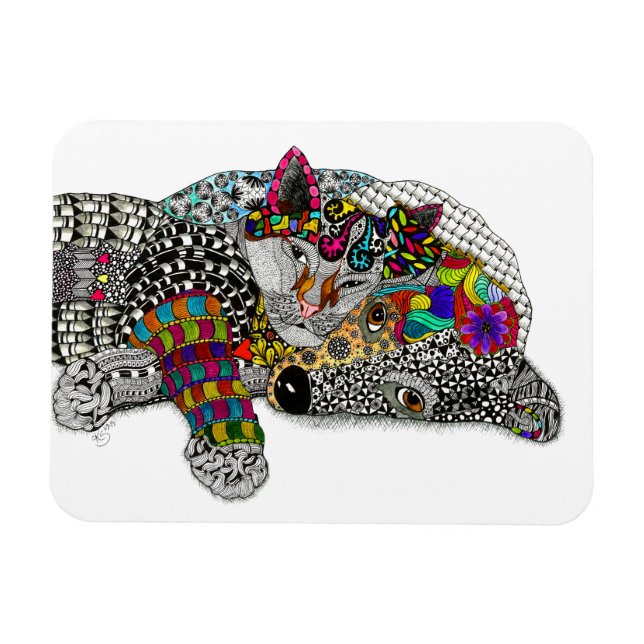 Katt och Hund Magnet (Horisontell)