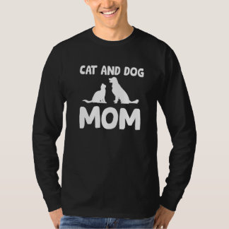 Katt Och Hund Mamma Katter Hundar Husdjur Djur Kat T Shirt