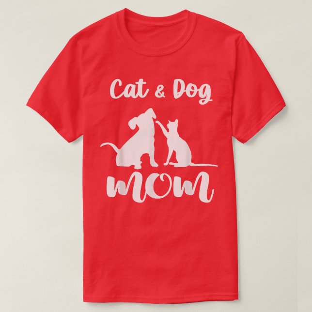 Katt och Hund, mammaPets Animals Älskare Puppy for T Shirt (Design framsida)