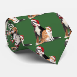 Katt och Hund med tomthattar Slips
