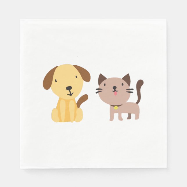 Katt och hund   pappersservett (Framsidan)