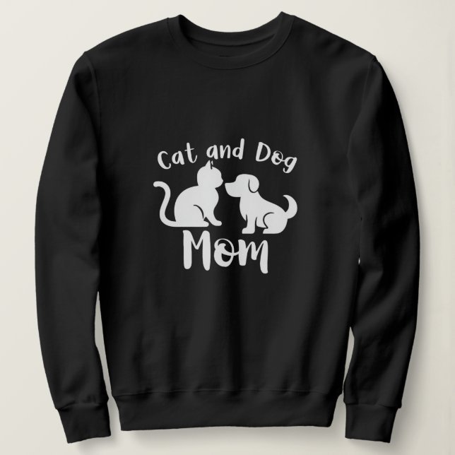 Katt och Hund Silhouette T Shirt (Design framsida)