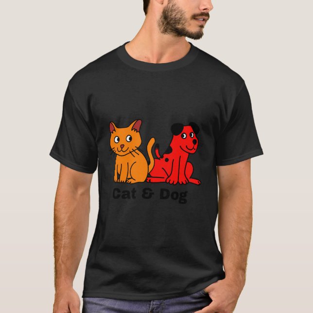 Katt och Hund T Shirt (Framsida)