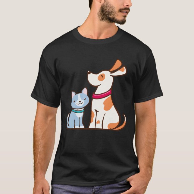 Katt och hund t shirt (Framsida)