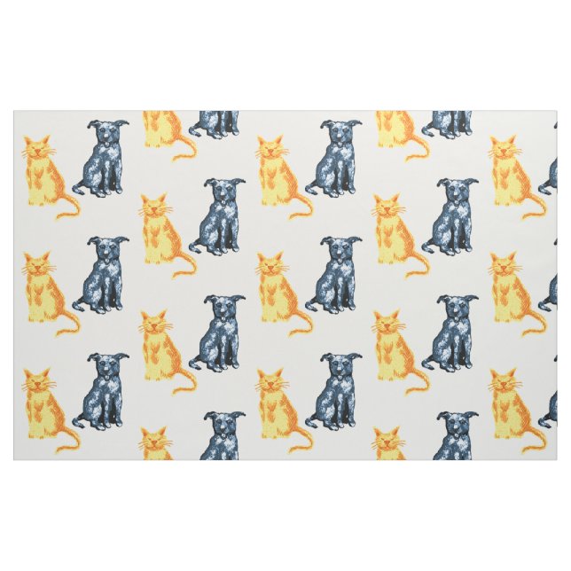 Katt och hund tyg (Fat Quarter)