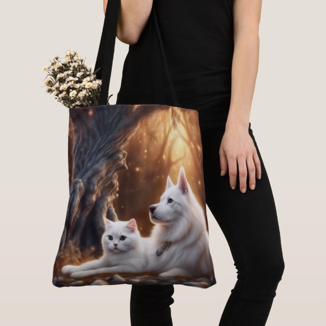 Katt och Hund Tygkasse (Närbild)
