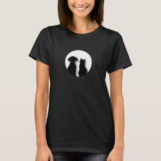Katt och hund vän t shirt