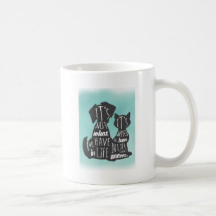 Katt- och Hund-vännernas bästa vänskapliga bildtex Kaffemugg